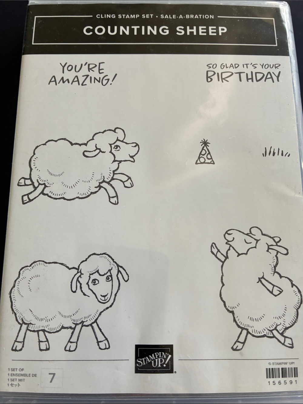 Stampin' Up! Counting Sheep Cling Stamp Set